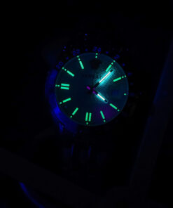 Đồng hồ Versace Greca Time GMT nam dây kim loại cọc số dạ quang 41mm