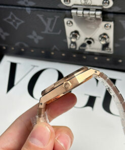 Đồng hồ nam Audemars Piguet Royal Oak 15500OR Rep 11 mặt đen dây kim loại APS 41mm (1)