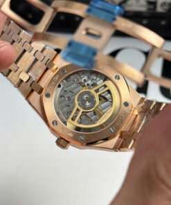 Đồng hồ nam Audemars Piguet Royal Oak 15500OR Rep 11 mặt đen dây kim loại APS 41mm (1)
