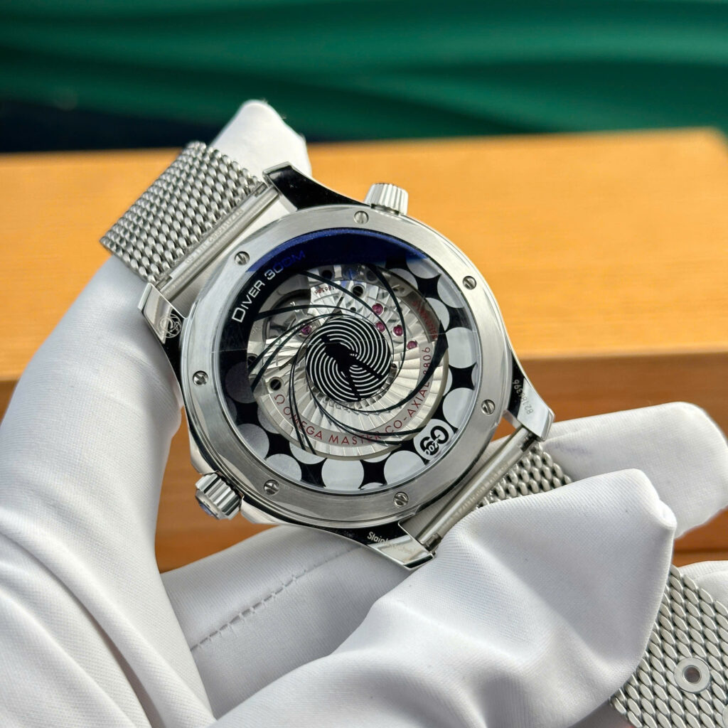 Đồng hồ nam Omega Seamaster Replica 11 mặt số xanh blue nhà máy VS 42mm (1)