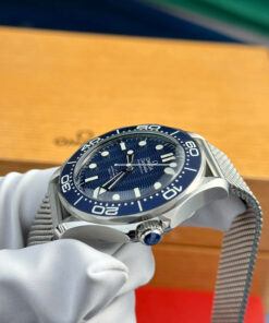 Đồng hồ nam Omega Seamaster Replica 11 mặt số xanh blue nhà máy VS 42mm (1)