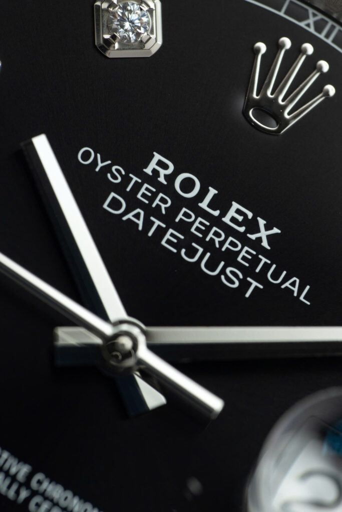 Đồng hồ nam Rolex DateJust Replica 11 mặt đen cọc số đá xưởng Clean 41mm (2)