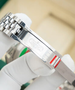 Đồng hồ nam Rolex DateJust Replica 11 mặt đen cọc số đá xưởng Clean 41mm (2)