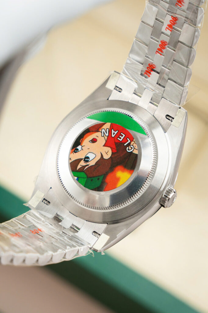 Đồng hồ nam Rolex DateJust Replica 11 mặt đen cọc số đá xưởng Clean 41mm (2)