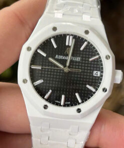Đồng hồ Audemars Piguet Royal Oak Replica 11 chế tác vỏ gốm trắng 41mm (8)