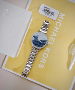 Đồng hồ Michael Kors MK4671 nữ mặt xanh blue đính đá like auth 38mm