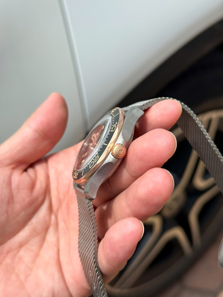 Đồng hồ Omega Seamaster Driver 300 Replica 11 mặt xanh green full set VSF 42mm (2)