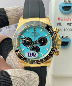 Đồng hồ Rolex Daytona 126518LN mặt số xanh băng chế tác máy 4131 xưởng THB 40mm (6)