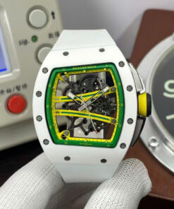 Đồng Hồ Richard Mille RM61-01 Yohan Blake Gốm Trắng Replica Cao Cấp 43x50mm (1)