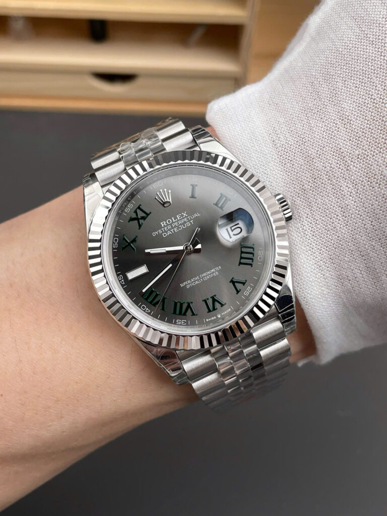 Đồng Hồ Rolex 1 1 DateJust 126334 Cao Cấp Nhất Mặt Số Wimbledon Nhà Máy VS 41mm (9)