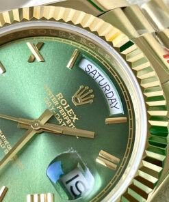 Đồng Hồ Rolex Day - Date ZF nam mặt xanh Green máy Miyota Nhật Fake 11 40mm