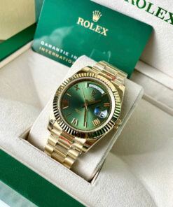 Đồng Hồ Rolex Day - Date ZF nam mặt xanh Green máy Miyota Nhật Fake 11 40mm
