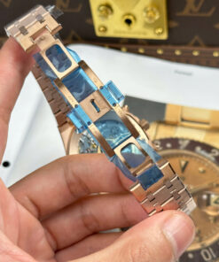 Đồng hồ Audemars Piguet Royal Oak 26240 Replica 11 mạ vàng hồng mặt trắng xưởng APS 41mm (17)