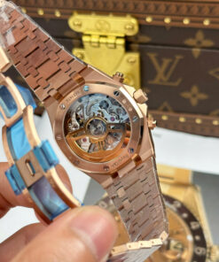 Đồng hồ Audemars Piguet Royal Oak 26240 mạ vàng hồng mặt xanh lá cây Replica 11 xưởng APS 41mm (2)