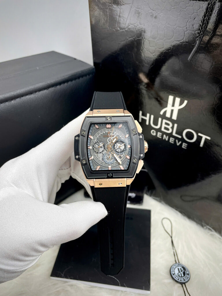Đồng hồ Hublot Automatic Nhật Spirit of Big Bang king gold viền đen 45mm (1)