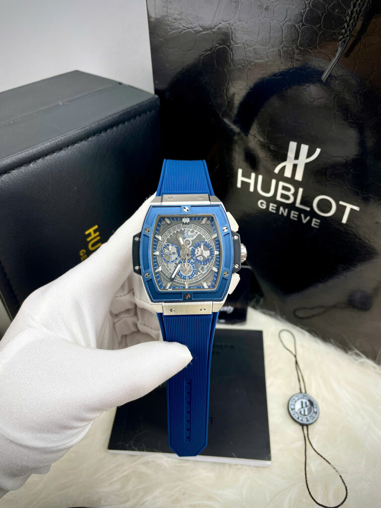 Đồng hồ Hublot Spirit of Big Bang viền xanh Fake cao cấp máy cơ Nhật 45mm (3)