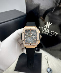 Đồng hồ Hublot đính đá Spirit of Big Bang king gold Fake máy cơ Nhật 45mm (2)