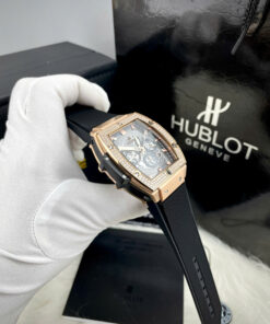 Đồng hồ Hublot đính đá Spirit of Big Bang king gold Fake máy cơ Nhật 45mm (2)