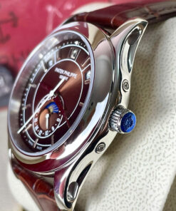 Đồng hồ Patek Philippe 5205R dây da mặt nâu chocolate fake cao cấp 40mm