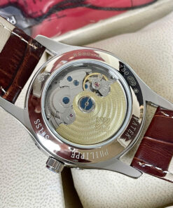 Đồng hồ Patek Philippe 5205R dây da mặt nâu chocolate fake cao cấp 40mm