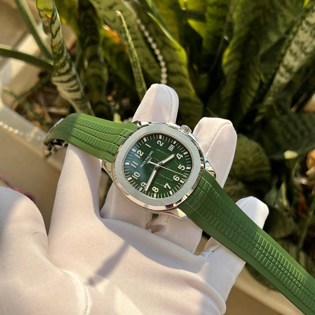 Đồng hồ Patek Philippe Aquanaut 5168 Replica 11 màu xanh lá cây xưởng 3K 42 (2)