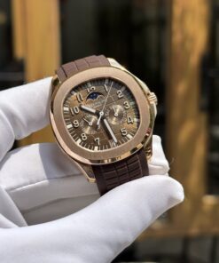 Đồng hồ Patek Philippe Aquanaut 5261 Rep 11 mặt Chocolate dây cao su nâu 40mm (3)