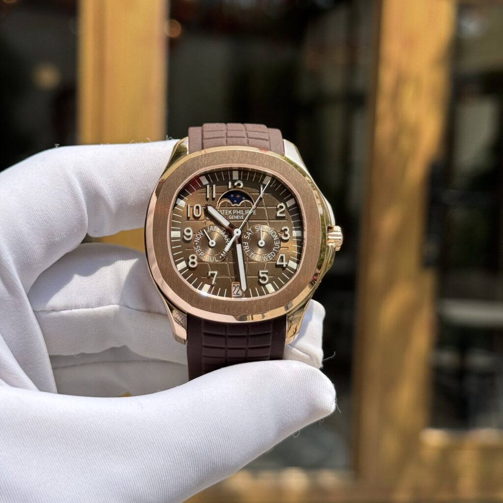 Đồng hồ Patek Philippe Aquanaut 5261 Rep 11 mặt Chocolate dây cao su nâu 40mm (3)