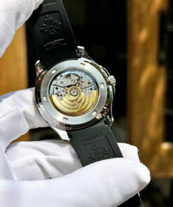 Đồng hồ Patek Philippe Aquanaut 5261 Rep 11 mặt xám dây cao su màu đen 40mm (6)