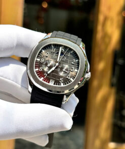 Đồng hồ Patek Philippe Aquanaut 5261 Rep 11 mặt xám dây cao su màu đen 40mm (6)
