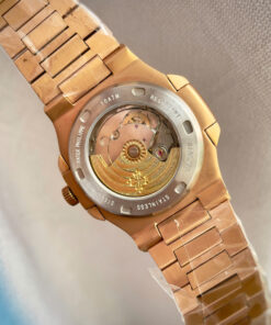 Đồng hồ Patek Philippe nam king gold viền đá xanh fake cao cấp 40mm