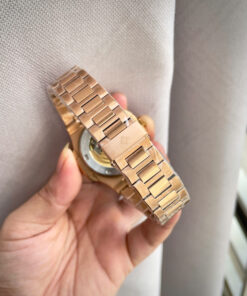 Đồng hồ Patek Philippe nam king gold viền đá xanh fake cao cấp 40mm