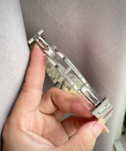 Đồng hồ Patek Philippe nam mặt tiffany đính đá baguette fake cao cấp 40mm