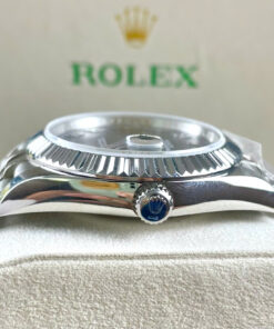 Đồng hồ Rolex Datejust ZF nam xanh blue cọc số la mã máy Miyota nhật Fake 11 40mm