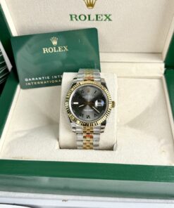Đồng hồ Rolex Datejust demi nam mặt số Wimbledon máy ZF Miyota Fake Cao Cấp 40mm