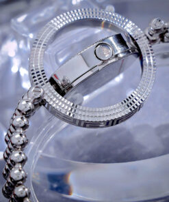 Đồng hồ Versace Eon Pour Femmes nữ dây kim loại mặt xanh blue like auth 34mm