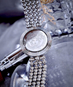 Đồng hồ Versace Eon Pour Femmes nữ dây kim loại mặt xanh blue like auth 34mm