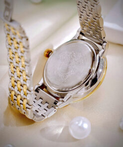 Đồng hồ Versace Medusa Alchemy nữ dây kim loại demi mặt xanh lá like auth 38mm