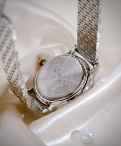 Đồng hồ nữ Versace Medusa Alchemy mặt xám dây kim loại like auth 38mm