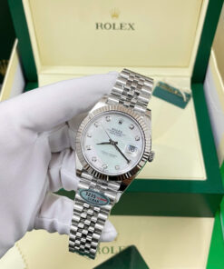 Đồng Hồ Rolex DateJust 126334 Mặt Xà Cừ Đính Đá Replica 11 Nhà Máy Clean 41mm (5)