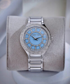Đồng hồ Michael Kors Kerry nữ mặt xanh băng đính đá like auth 37mm