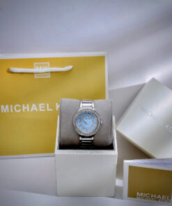 Đồng hồ Michael Kors Kerry nữ mặt xanh băng đính đá like auth 37mm