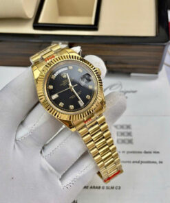Đồng hồ Rolex Day-Date vàng gold nam máy cơ Nhật giá rẻ fake cao cấp 36-40mm