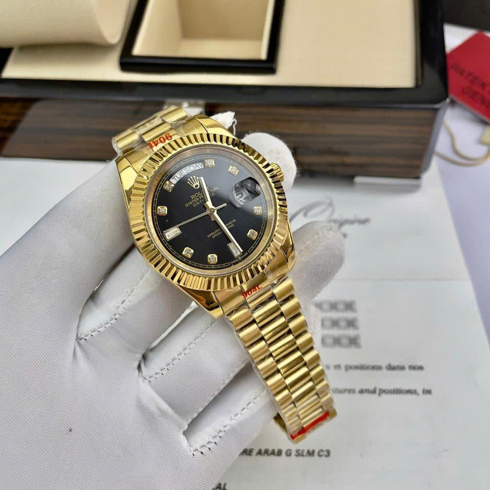 Đồng hồ Rolex Day-Date vàng gold nam máy cơ Nhật giá rẻ fake cao cấp 36-40mm (5) Đồng hồ Rolex Day-Date vàng gold nam máy cơ Nhật giá rẻ fake cao cấp 36-40mm