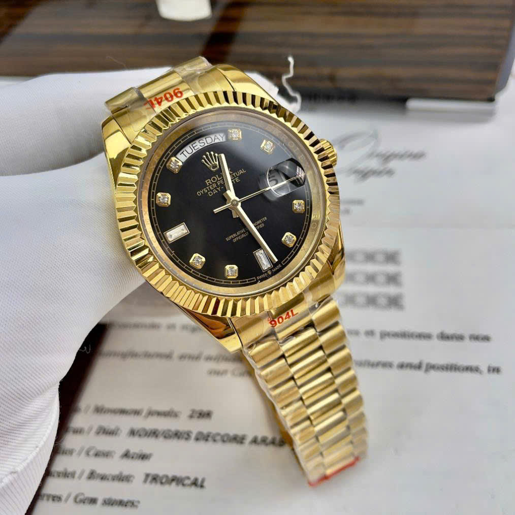 Đồng hồ Rolex Day-Date vàng gold nam máy cơ Nhật giá rẻ fake cao cấp 36-40mm (6) Đồng hồ Rolex Day-Date vàng gold nam máy cơ Nhật giá rẻ fake cao cấp 36-40mm