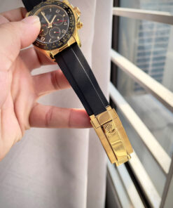 Đồng hồ Rolex Daytona Cosmograph vàng gold mặt đen cọc số học trò fake 11 40mm