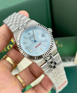 Đồng hồ Rolex Land – Dweller nam xanh blue máy cơ nhật giá rẻ fake cao cấp 41mm