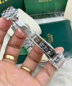 Đồng hồ Rolex Land – Dweller nam xanh blue máy cơ nhật giá rẻ fake cao cấp 41mm