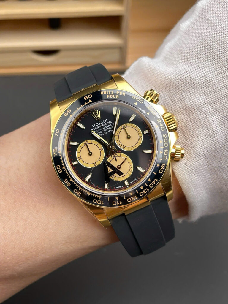 Đồng hồ Rolex Rep 11 Cosmograph Daytona 126518LN mặt số đen vàng 40mm (7)