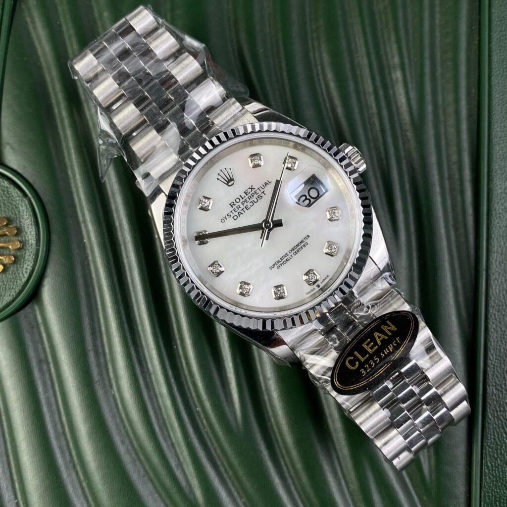 Đồng hồ Rolex chế tác mặt số xà cừ Datejust 126234 dây Jubilee nhà máy Clean (2)