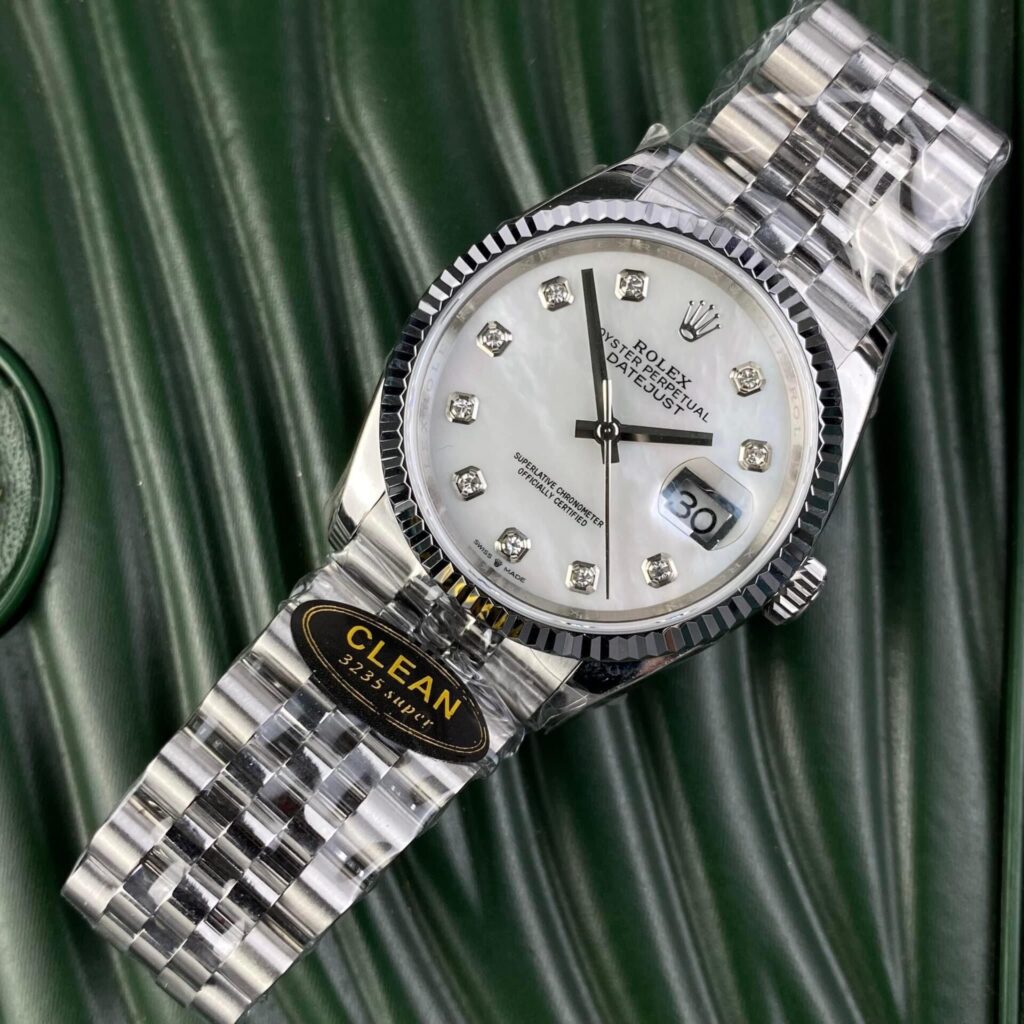 Đồng hồ Rolex chế tác mặt số xà cừ Datejust 126234 dây Jubilee nhà máy Clean (2)